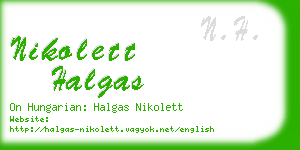 nikolett halgas business card